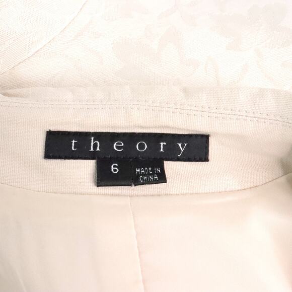 Theory Beige Blazer Women’s Size 6 | Career Professional Jacket - Picture 8 of 9